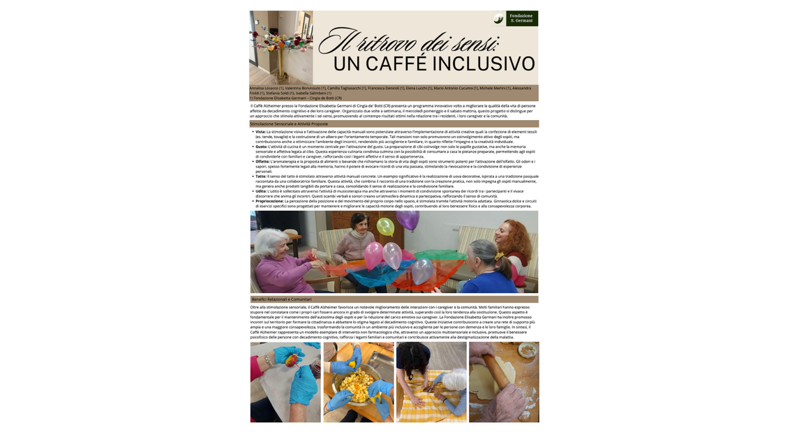 Il ritrovo dei sensi: un caffè inclusivo